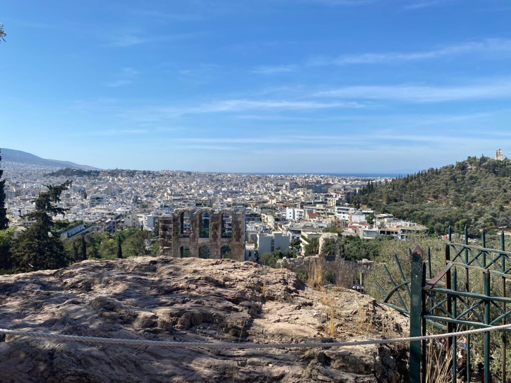 view of the city from up high