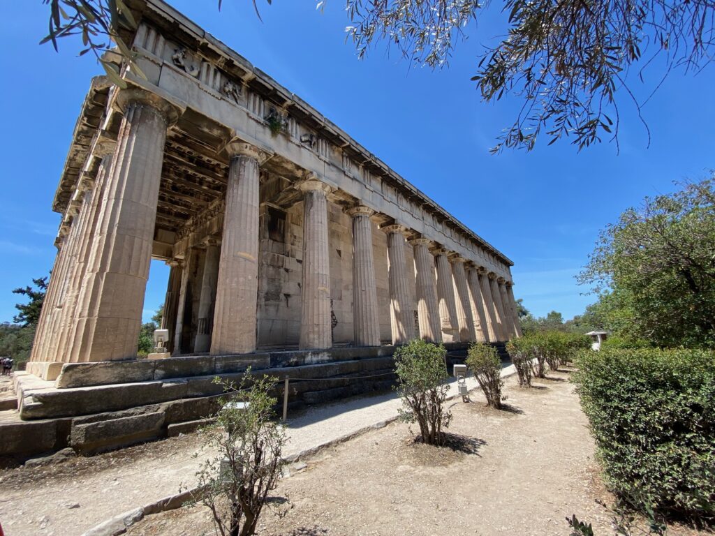 old stone structure with columns