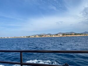 view of the ocean from the boat