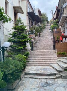 a LOT of stone steps (stairway going up somehwere)