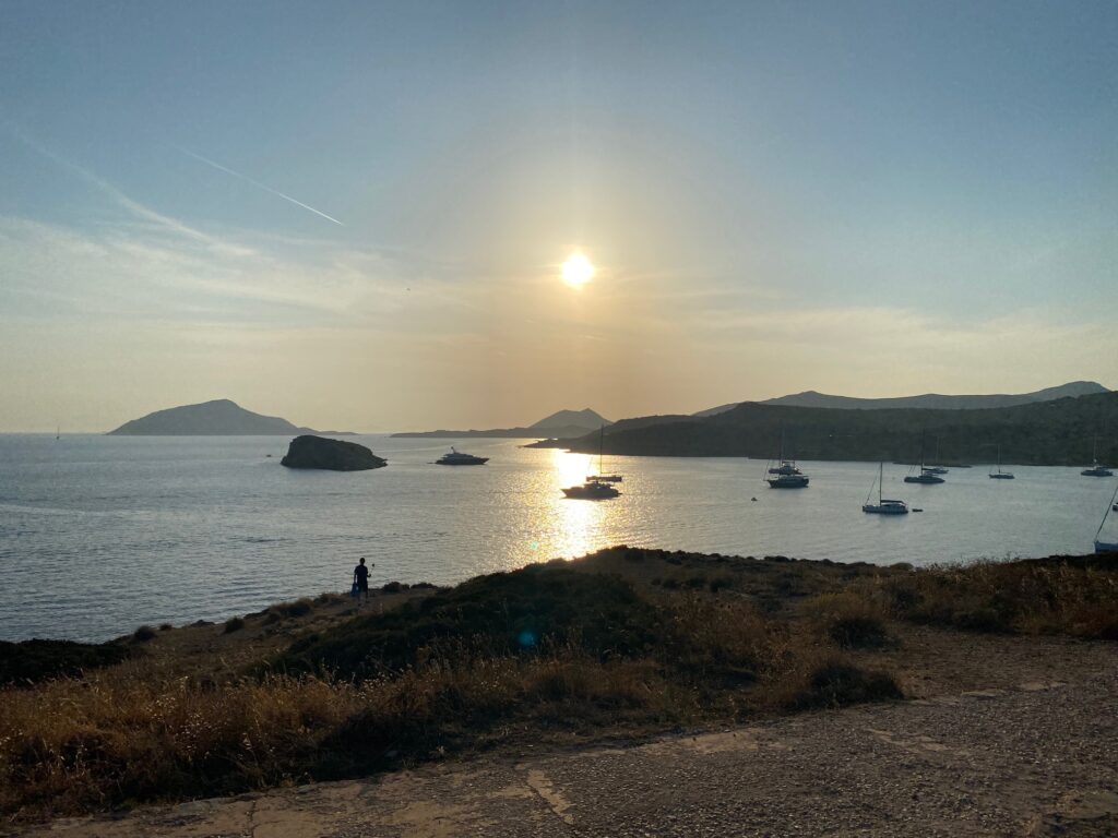 sunset photo looking out on the ocean